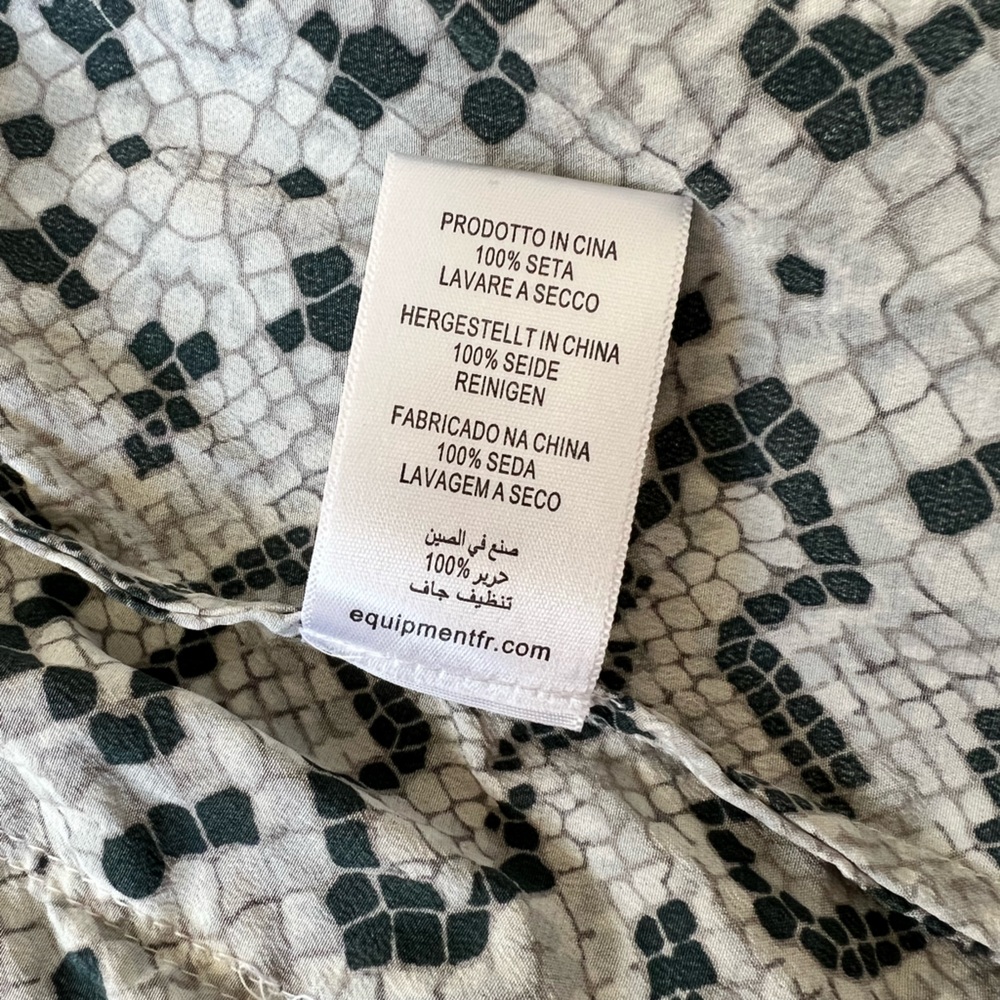 Equipment Snakeskin Print Long Sleeve Dress - Picture 10 of 16